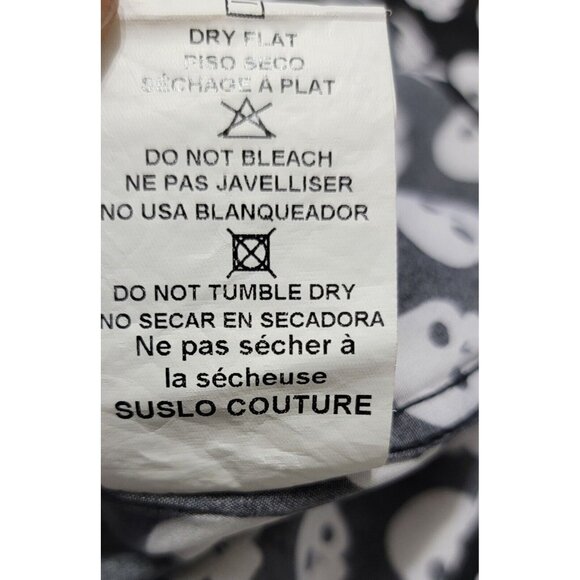 Tom Baine Mens Black Skull Halloween Dressh Shirt Slim Fit Size M 15-15.5 - Picture 8 of 9